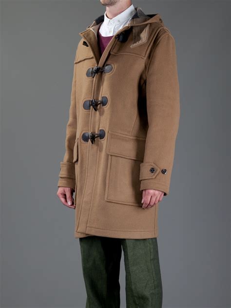 burberry mens duffle coat|burberry pea coat sale men.